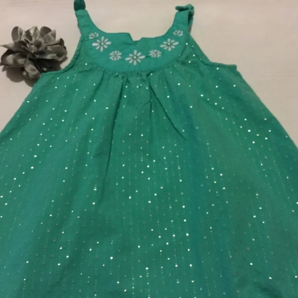 GYMBOREE l green dress size 5t EUC